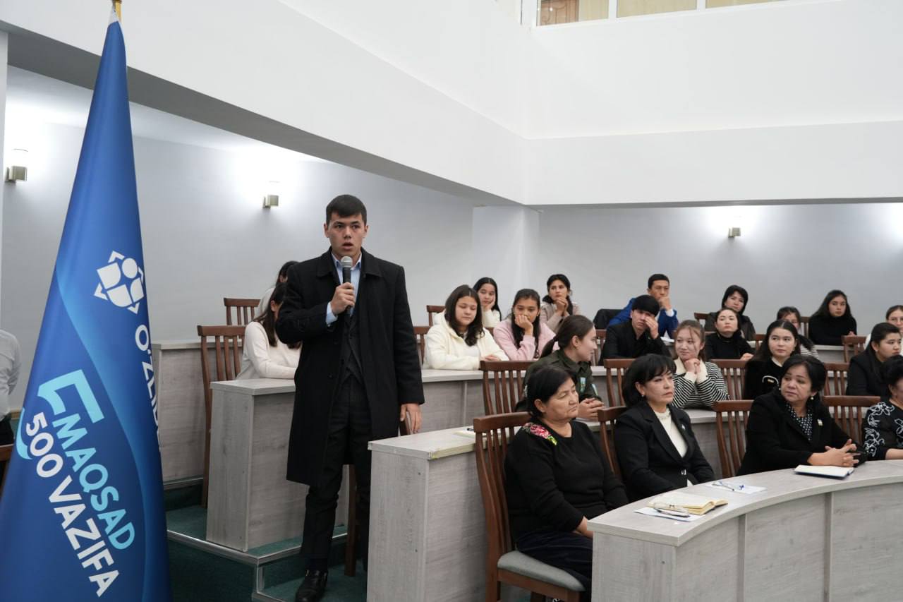 O'zLiDeP yetakchisi jizzaxlik yoshlar bilan uchrashdi